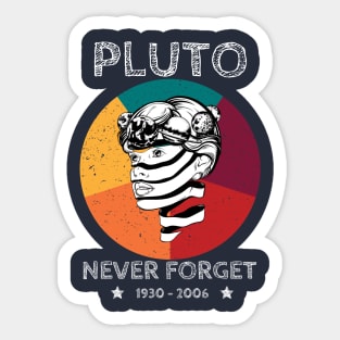 Never Forget Pluto Sticker